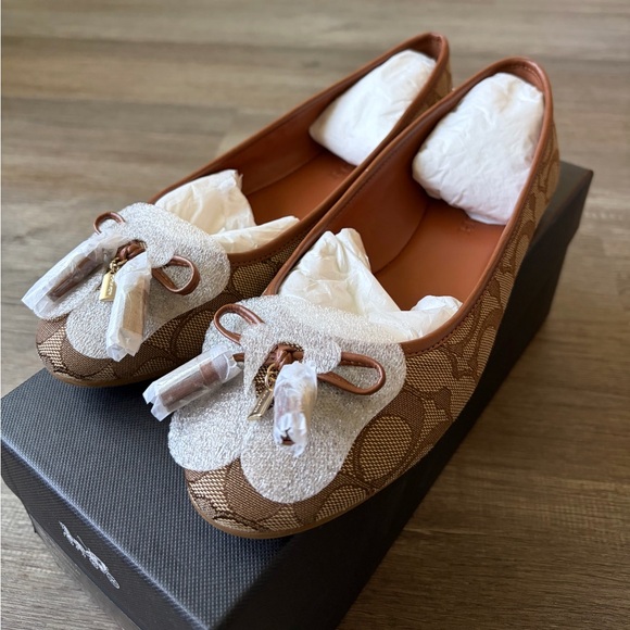 Coach Shoes - Coach Tan Signature Loafers